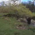 Fred takes a photo of geese, A Return to Ickworth House, Horringer, Suffolk - 11th April 2021