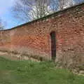 The pock-marked garden wall, A Return to Ickworth House, Horringer, Suffolk - 11th April 2021