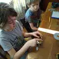 The boys do science stuff, A Cameraphone Roundup, Brome and Eye, Suffolk - 12th April 2021