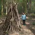 Isobel finds a den, A Vaccination Afternoon, Swaffham, Norfolk - 9th May 2021