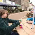 Fred plays with his new magic cube thing, A Vaccination Afternoon, Swaffham, Norfolk - 9th May 2021