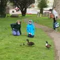 Fred and Harry watch the ducks, A Vaccination Afternoon, Swaffham, Norfolk - 9th May 2021