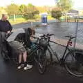 The bikes are chained up to a fence, The BSCC at the Ampersand Tap, Sawmills Road, Diss, Norfolk - 20th May 2021