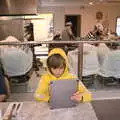 Harry checks his tablet in Pizza Express, A Weekend at the Angel Hotel, Bury St. Edmunds, Suffolk - 5th June 2021