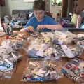 Fred starts on a massive Saturn V Lego project, A Visit to the Kittens, Scarning, Norfolk - 13th June 2021