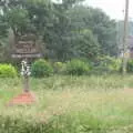 The Mellis sign in the rain, A BSCC Ride to Pulham Market, Norfolk - 17th June 2021