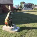 A golden hare outside the Eye community centre, Hares, Tortoises and Station 119, Eye, Suffolk - 19th July 2021