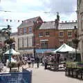 Looking down Nottingahm Street to the market, Pork Pies and Dockside Dereliction, Melton Mowbray and Liverpool - 7th August 2021