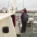 Fred peers out over the docks, Pints of Guinness and Streedagh Beach, Grange and Sligo, Ireland - 9th August 2021