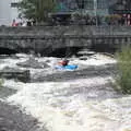 Some insaniac is actually kayaking the river, Pints of Guinness and Streedagh Beach, Grange and Sligo, Ireland - 9th August 2021