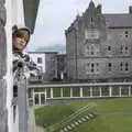 Harry looks out of the lounge window, A Trip to Manorhamilton, County Leitrim, Ireland - 11th August 2021