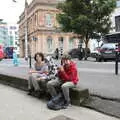 Fred does a spot of flute busking, A Trip to Manorhamilton, County Leitrim, Ireland - 11th August 2021