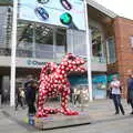 A spotty dinosaur outside Chapelfield, Dippy and the City Dinosaur Trail, Norwich, Norfolk - 19th August 2021