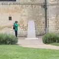 Fred gets a photo of Edith Cavell's grave, Dippy and the City Dinosaur Trail, Norwich, Norfolk - 19th August 2021