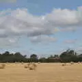 Round bales in a field near Braiseworth, Maui Waui Festival, Hill Farm, Gressenhall, Norfolk - 28th August 2021