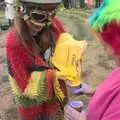 Yellow paint and green hair, Maui Waui Festival, Hill Farm, Gressenhall, Norfolk - 28th August 2021