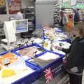 Harry points at some fish in Morrisons, A Few Hours at the Fair, Fair Green, Diss, Norfolk - 5th September 2021