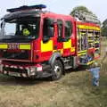 There's a shiny fire engine parked outside, The Brome and Oakley Fête, Oakley Hall, Suffolk - 19th September 2021