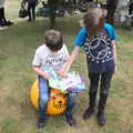 Fred has a go on the space hopper, The Brome and Oakley Fête, Oakley Hall, Suffolk - 19th September 2021