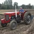 A grin from a Massey Ferguson driver, Vintage Tractor Ploughing, Thrandeston, Suffolk - 26th September 2021