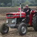 More mardling over a Massey 135, Vintage Tractor Ploughing, Thrandeston, Suffolk - 26th September 2021