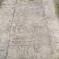 Names on the slipway, A Trip to Weybread Sailing Club, Harleston, Norfolk - 17th October 2021