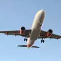 A plane comes in low, Five Days in Lanzarote, Canary Islands, Spain - 24th October 2021