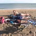 The gang on the beach, The Volcanoes of Lanzarote, Canary Islands, Spain - 27th October 2021