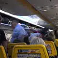 The scrum on board after the plane parks up, The Volcanoes of Lanzarote, Canary Islands, Spain - 27th October 2021