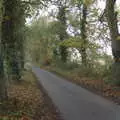 The autumnal road to Thornham, A New Playground and Container Mountain, Eye, Suffolk - 7th November 2021