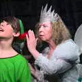 Fairy Snow whispers in Peter Pan's ear, Dove Players' Trouble in Pantoland, Eye Community Centre, Suffolk - 11th December 2021