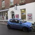 Some knob has twatted their car on a post, Scooters and a Bit of Christmas Shopping, Eye and Norwich, Norfolk - 23rd December 2021