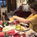 Fred does Christmas dinner, Christmas Day at Home, Brome, Suffolk - 25th December 2021