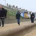 Fred runs along the promenade, A Few Hours at the Seaside, Southwold, Suffolk - 27th December 2021