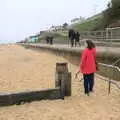 Isobel stands on the beach, A Few Hours at the Seaside, Southwold, Suffolk - 27th December 2021