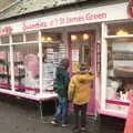The boys head into Sweeties on St. James Green, A Few Hours at the Seaside, Southwold, Suffolk - 27th December 2021