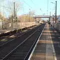 The new trains mean waiting much further down, The Last Trip to the SwiftKey Office, Paddington, London - 23rd February 2022