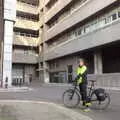 Nosher on the bike on Castle Baynard Street, The Last Trip to the SwiftKey Office, Paddington, London - 23rd February 2022