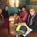Some of the gang in Bayswater Nando's, The Last Trip to the SwiftKey Office, Paddington, London - 23rd February 2022