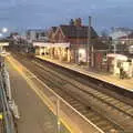 Diss station in the dusk, The Last Trip to the SwiftKey Office, Paddington, London - 23rd February 2022