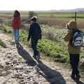 We head off around the coast path again, A Trip to Orford Castle, Orford, Suffolk - 26th February 2022