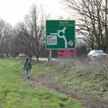 We cross the A140 towards Thrandeston, Weybread Pits and a Sunday Walk, Brome, Suffolk - 6th March 2022