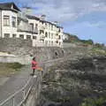 Harry on the edge of the path, Greencastle, Doagh and Malin Head, County Donegal, Ireland - 19th April 2022