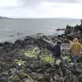 The boys explore the rocks, Greencastle, Doagh and Malin Head, County Donegal, Ireland - 19th April 2022