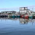 Colourful fishing boats in the harbour, Greencastle, Doagh and Malin Head, County Donegal, Ireland - 19th April 2022