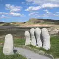 A hand sculpture near the beach, Greencastle, Doagh and Malin Head, County Donegal, Ireland - 19th April 2022