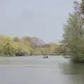 Fred and Isobel in a distant canoe, The Canoe's First Outing, Weybread Lake, Harleston - 1st May 2022