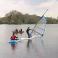 Fred gets a windsurfing lesson, The Canoe's First Outing, Weybread Lake, Harleston - 1st May 2022