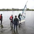 More mingling around Fred's windsurfing, The Canoe's First Outing, Weybread Lake, Harleston - 1st May 2022