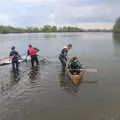 Fred goes out for another paddle, The Canoe's First Outing, Weybread Lake, Harleston - 1st May 2022